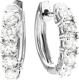 1-6 Carat Classic LAB GROWN Diamond Huggie Hoop Earrings for Women Ultra Premium Collection (D-E Color, VS1-VS2 Clarity)