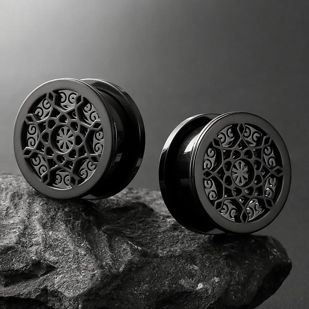 1 Pair New Classic gauges Ear Plugs Tunnels Hypoallergenic 316 Stainless Steel Ear Gauges 8mm-25mm (0G-1") Body Piercing Jewelry