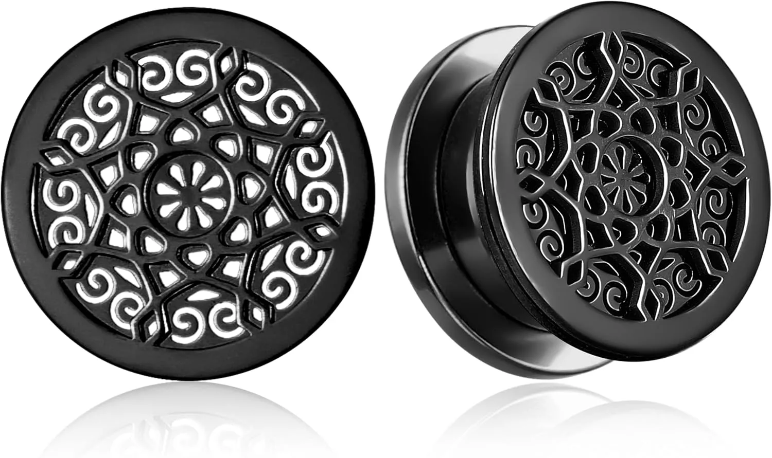 1 Pair New Classic gauges Ear Plugs Tunnels Hypoallergenic 316 Stainless Steel Ear Gauges 8mm-25mm (0G-1") Body Piercing Jewelry