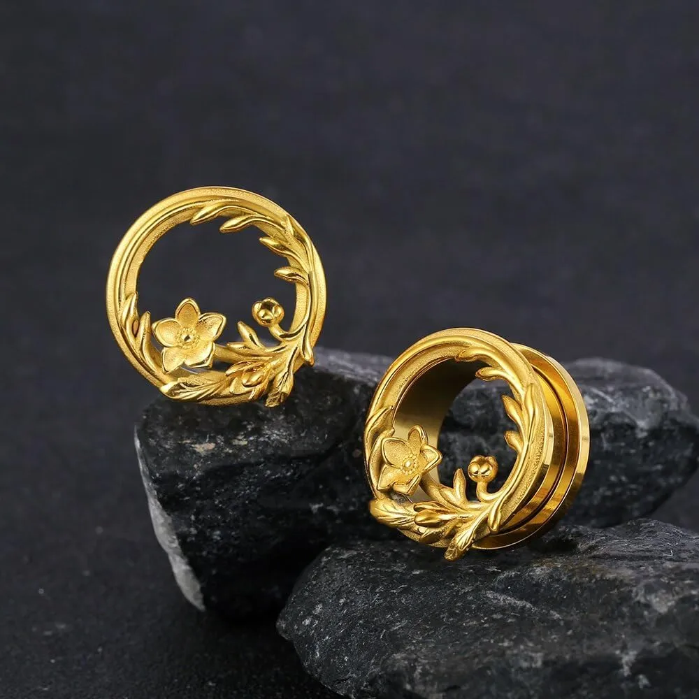 1 Pair New Classic gauges Ear Plugs Tunnels Hypoallergenic 316 Stainless Steel Ear Gauges 8mm-25mm (0G-1") Body Piercing Jewelry