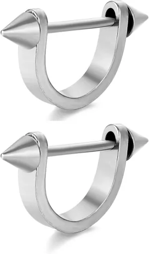 14G Stainless Steel Nipple Rings Cone U Straight Barbell Bars Tongue Ring 16mm(5/8Inch) Body Piercing Jewelry