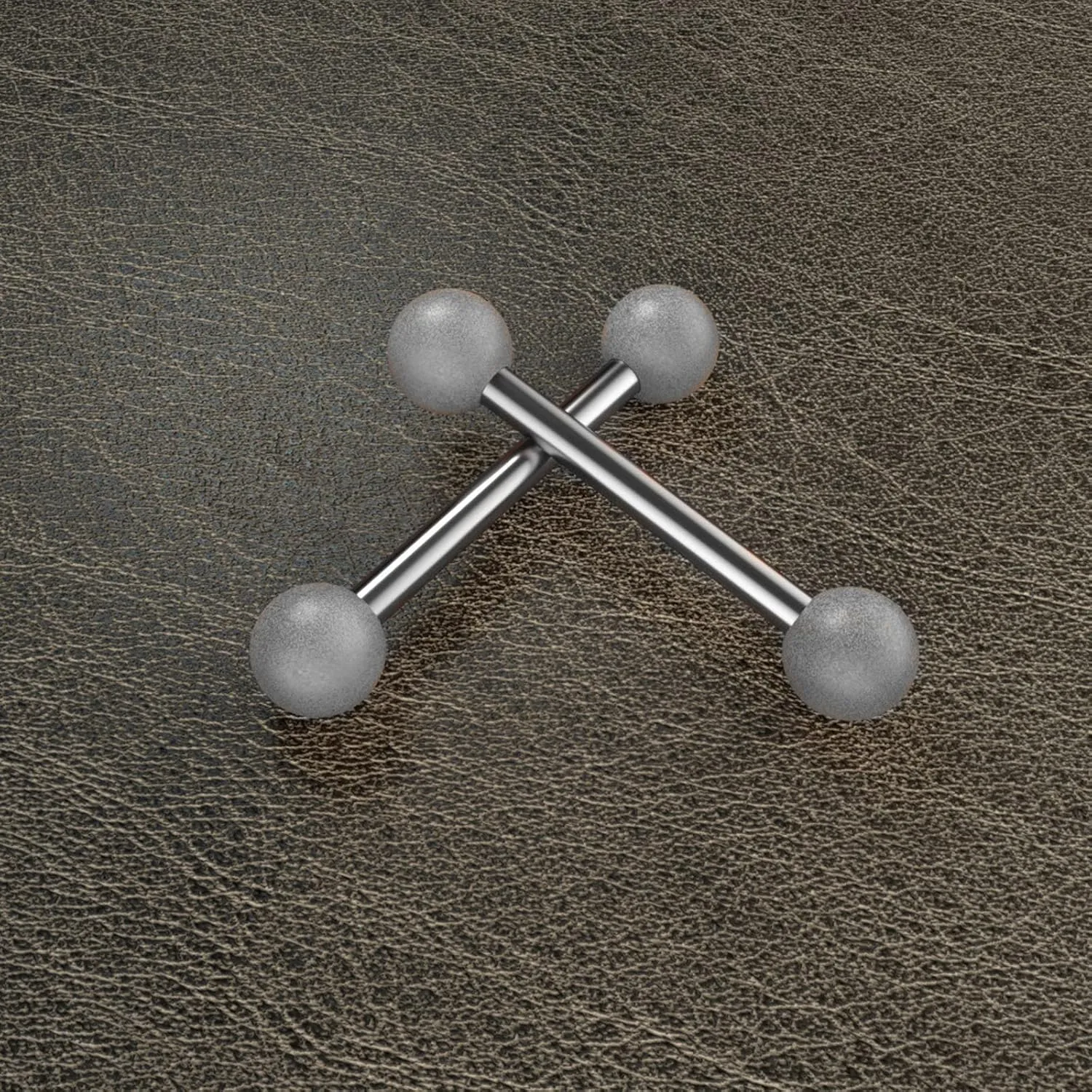 14G Stainless Steel Nipple Rings Solid Frosted Straight Barbell Bars Tongue Ring 16mm(5/8Inch) Body Piercing Jewelry