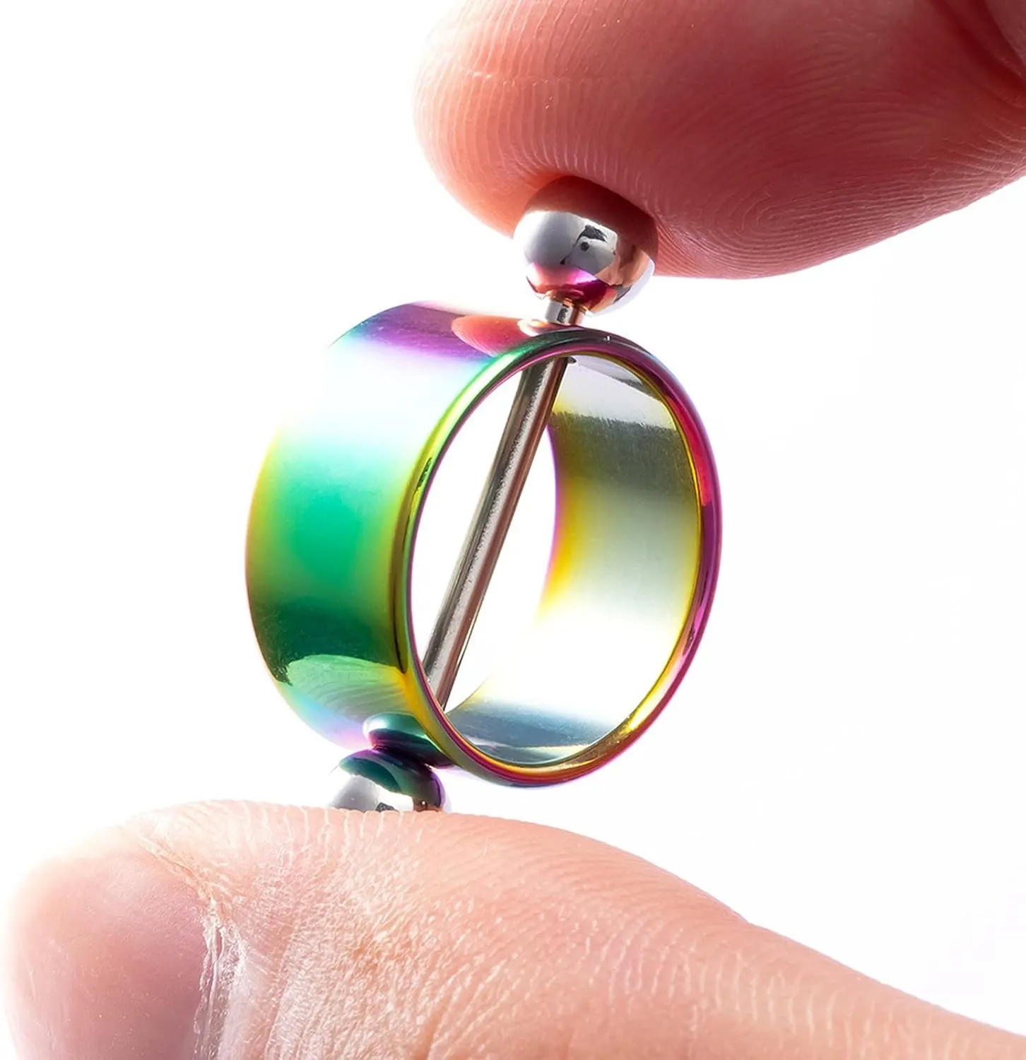 14G Stainless Steel Nipple Rings Solid Round Straight Barbell Bars Tongue Ring 14mm(9/16Inch) Body Piercing Jewelry