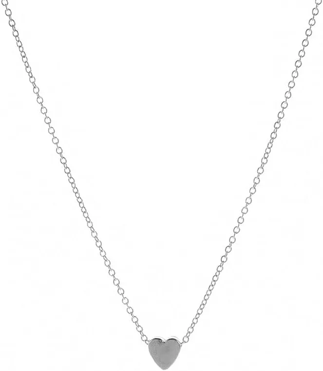 14K Gold Heart Necklace Necklace Delicate Love Necklace Pendant Necklace Silver Jewelry for Women Gift (Gold)