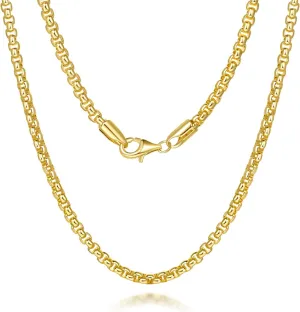 14K Gold Necklace for Women Mens Gold Chain for Men 14K Box Chain Necklace for Womens Waterproof Jewelry for Women Necklaces StackTimeless and Gender-Neutral Style Mens Chains Necklaces 16-30in
