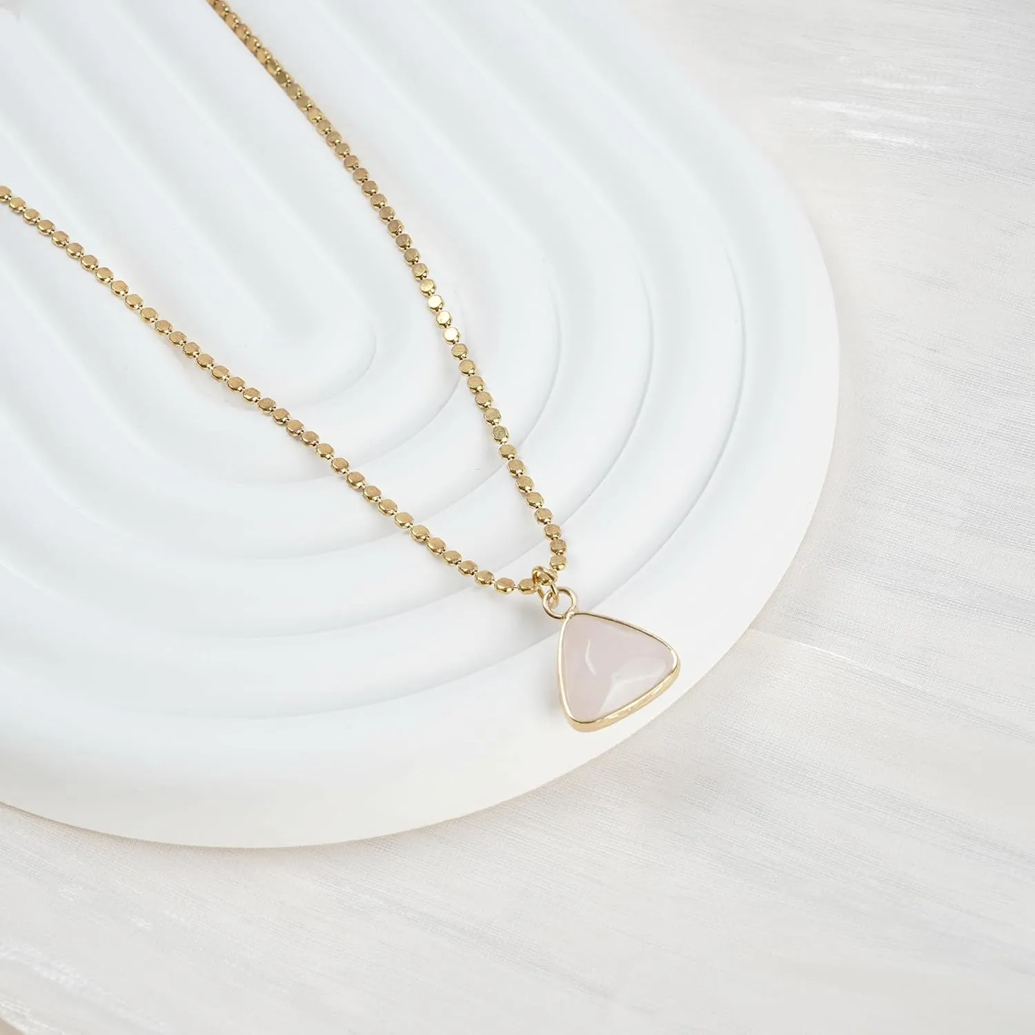 14K Gold Plated Cubic Zirconia Necklace | Cute Dainty Pendant Necklaces Multi-Style Necklace for Women