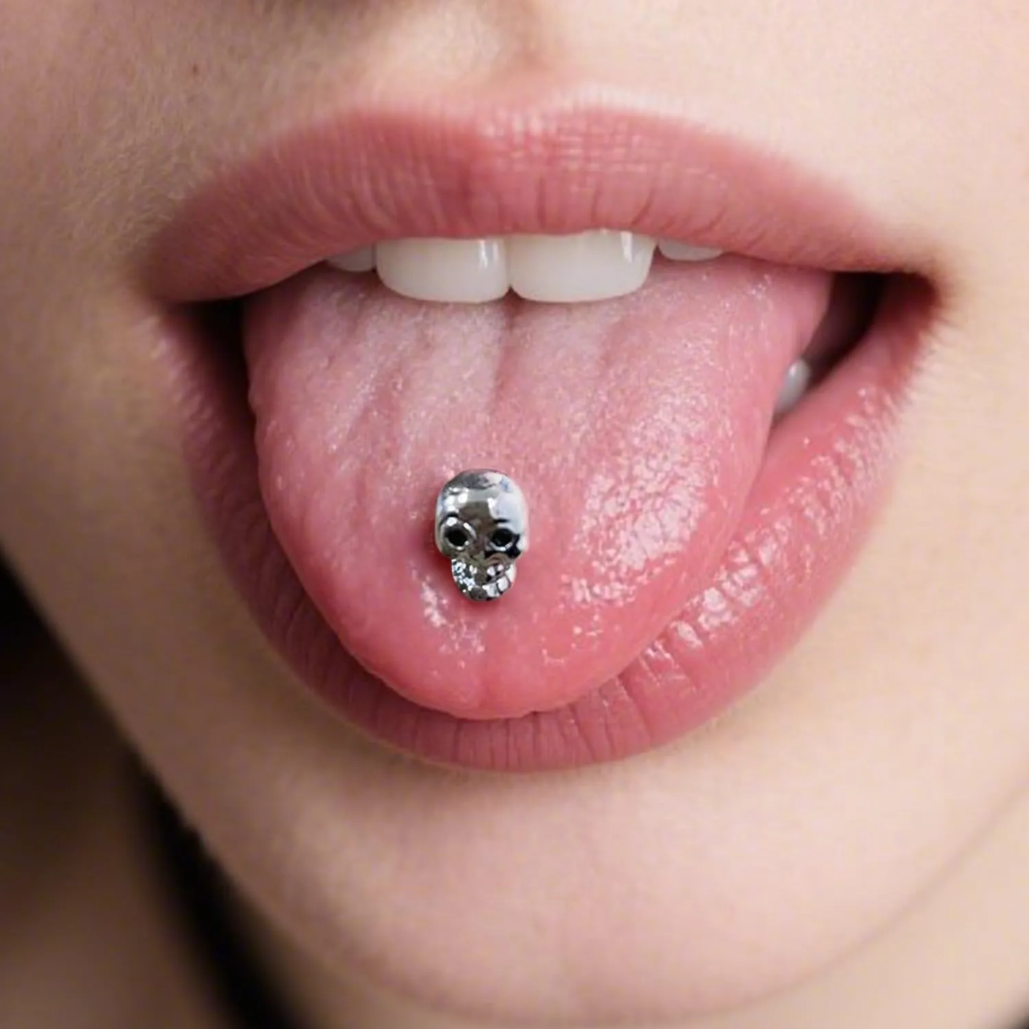 1Pcs Trendy particular tongue Studs For Women Men Stainless Steel Tongue Lip studs Gothic Piercing Jewelry Straight Barbells Internally Thread Tongue Stud