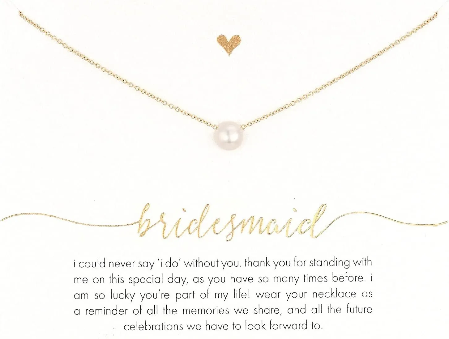 2Pcs Pearl Pendant Necklaces Freshwater Cultured Single Pearl Necklace Delicate Pearl Pendant Gold Necklace Bridesmaid Gifts for Wedding Engagement Women Girl Bride