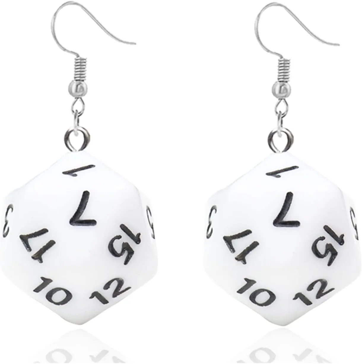 3D Dice Earrings for Women Men Creative 3D Weird Dice Dangle Drop Earring Hiphop Cool Cube Geometric Earrings Party Jewelry Costume