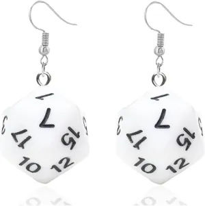 3D Dice Earrings for Women Men Creative 3D Weird Dice Dangle Drop Earring Hiphop Cool Cube Geometric Earrings Party Jewelry Costume