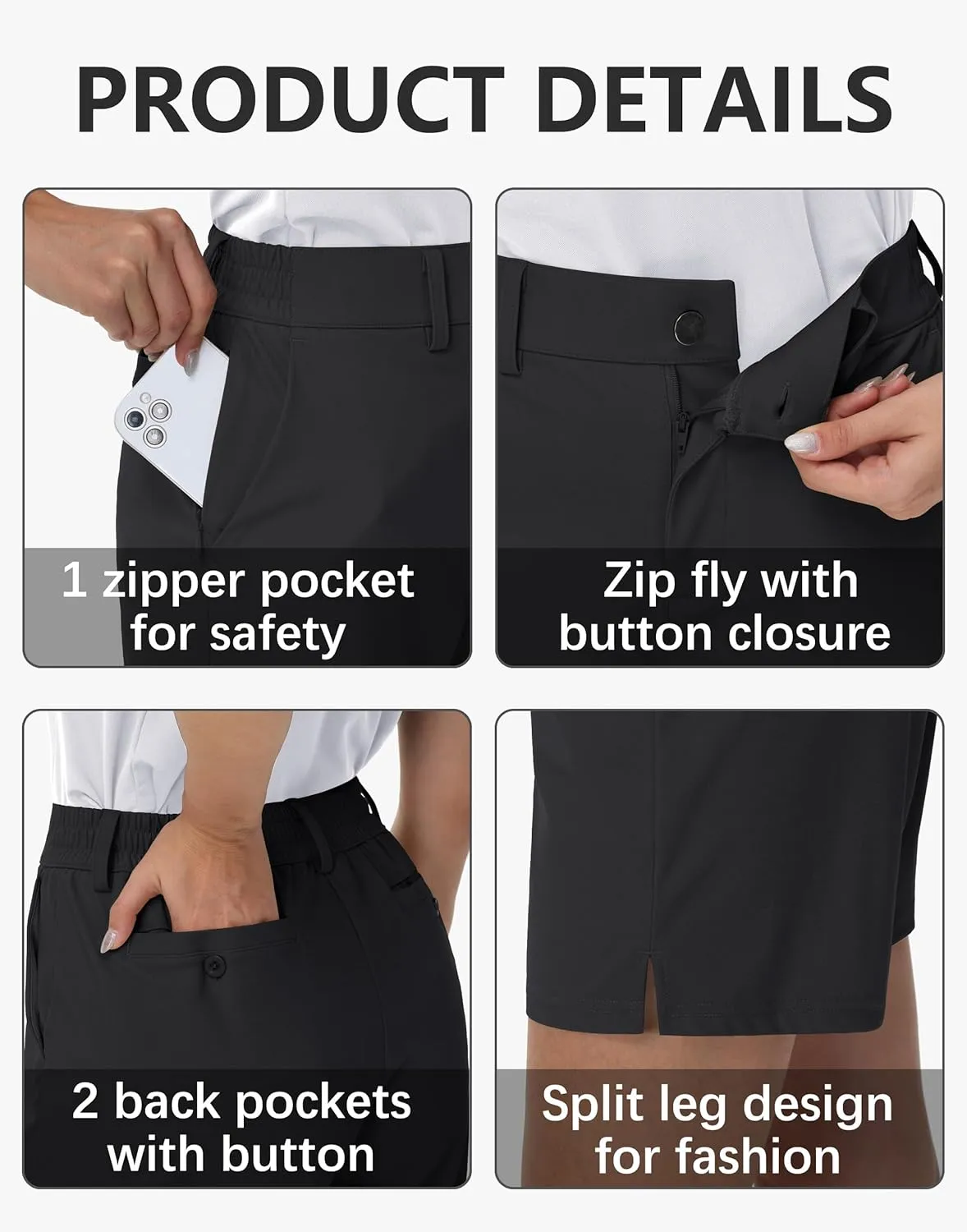 5"/7" Womens Golf Shorts Stretch Quick Dry Lightweight Comfy Short for Women Summer Casual Athletic Hiking Travel