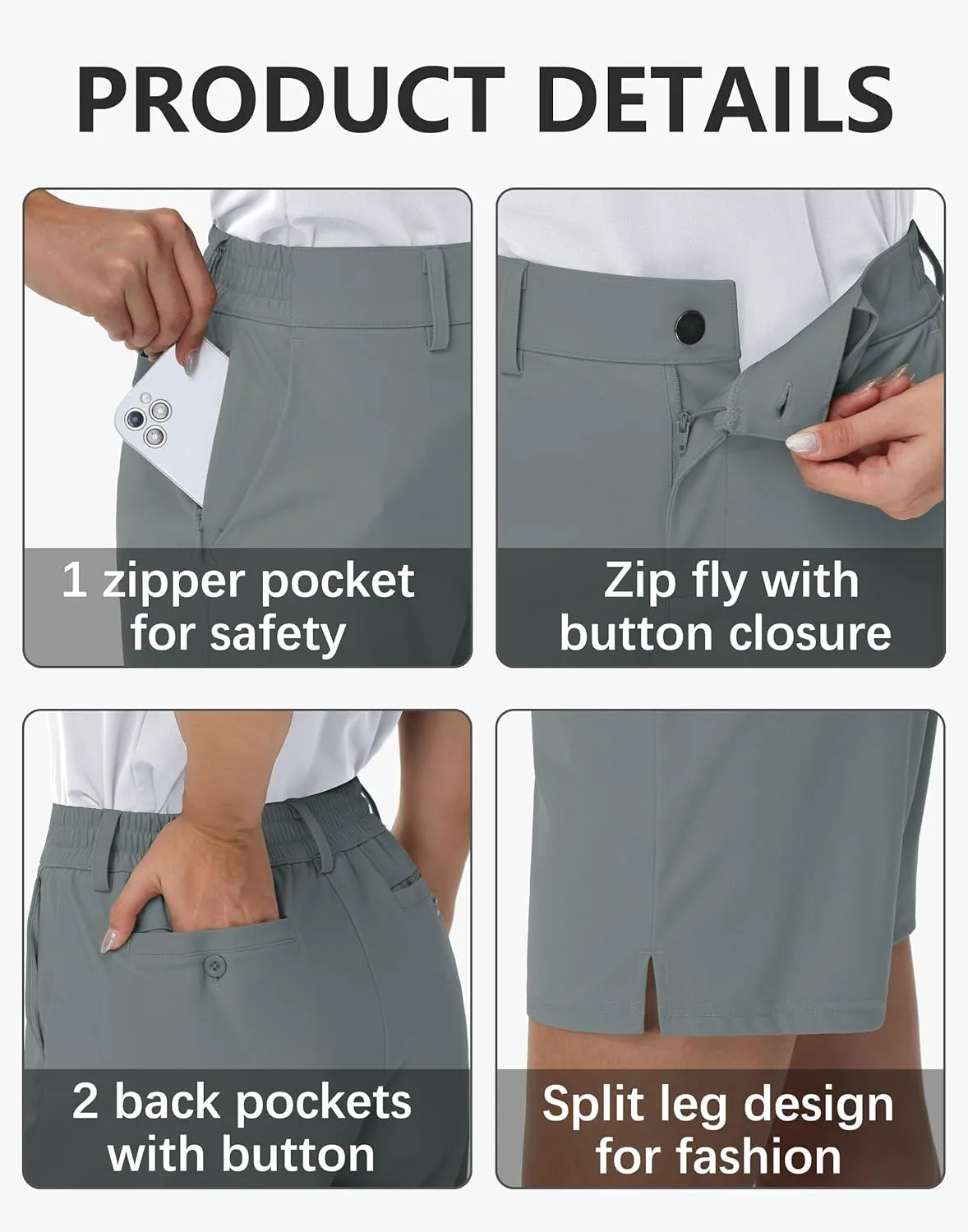 5"/7" Womens Golf Shorts Stretch Quick Dry Lightweight Comfy Short for Women Summer Casual Athletic Hiking Travel