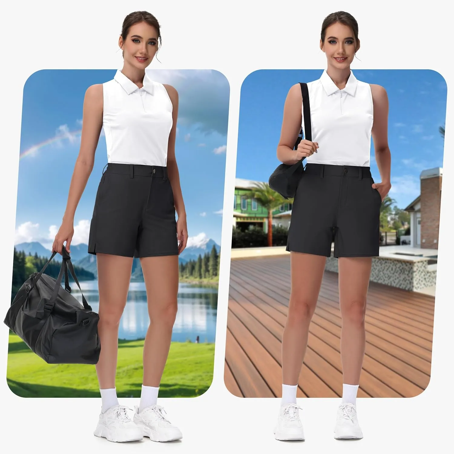 5"/7" Womens Golf Shorts Stretch Quick Dry Lightweight Comfy Short for Women Summer Casual Athletic Hiking Travel