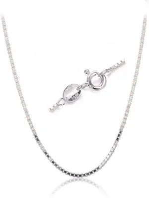 925 Sterling Silver Designer Chain 0.8MM Delicate Italian Box Chain - Super Thin & Strong Lovely Necklaces