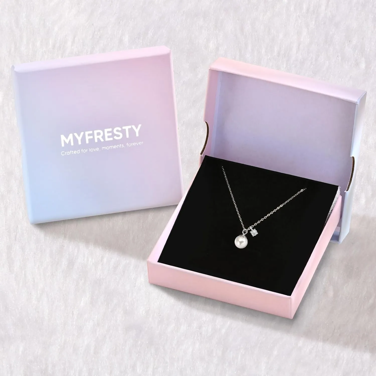 925 Sterling Silver Infinity Pearl Necklace for Women, Dainty Chic Pearl Pendent AAAAA Cubic Zirconia Necklaces Simple Trendy Everyday Jewelry Mothers Day Birthday Gift for Mom Daughter Her