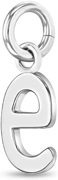 925 Sterling Silver Initial Letter Name Charms For Young Girls and Teens Charm Bracelets - Polished Starter Charm For Little Girls - Small Letter Charms For Children's Charm Bracelets