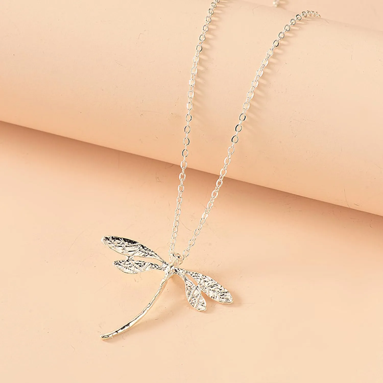 925 Sterling Silver Pendant Necklace Delicate Dragonfly Pendant Necklace Handmade Charms Necklace for Women Jewelry Gift