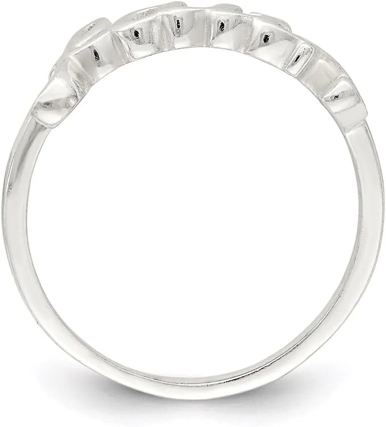 925 Sterling Silver Polished "Faith" Ring