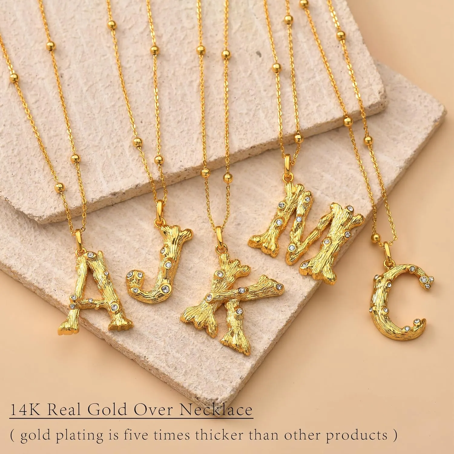 AllenCOCO Bubble Letter Necklaces Gold for Women, Thick 14K Gold Filled Balloon Initial Necklace Personalized Chunky Gold Letter Necklace for Women Non Tarnish Birthday Day Jewelry Gifts