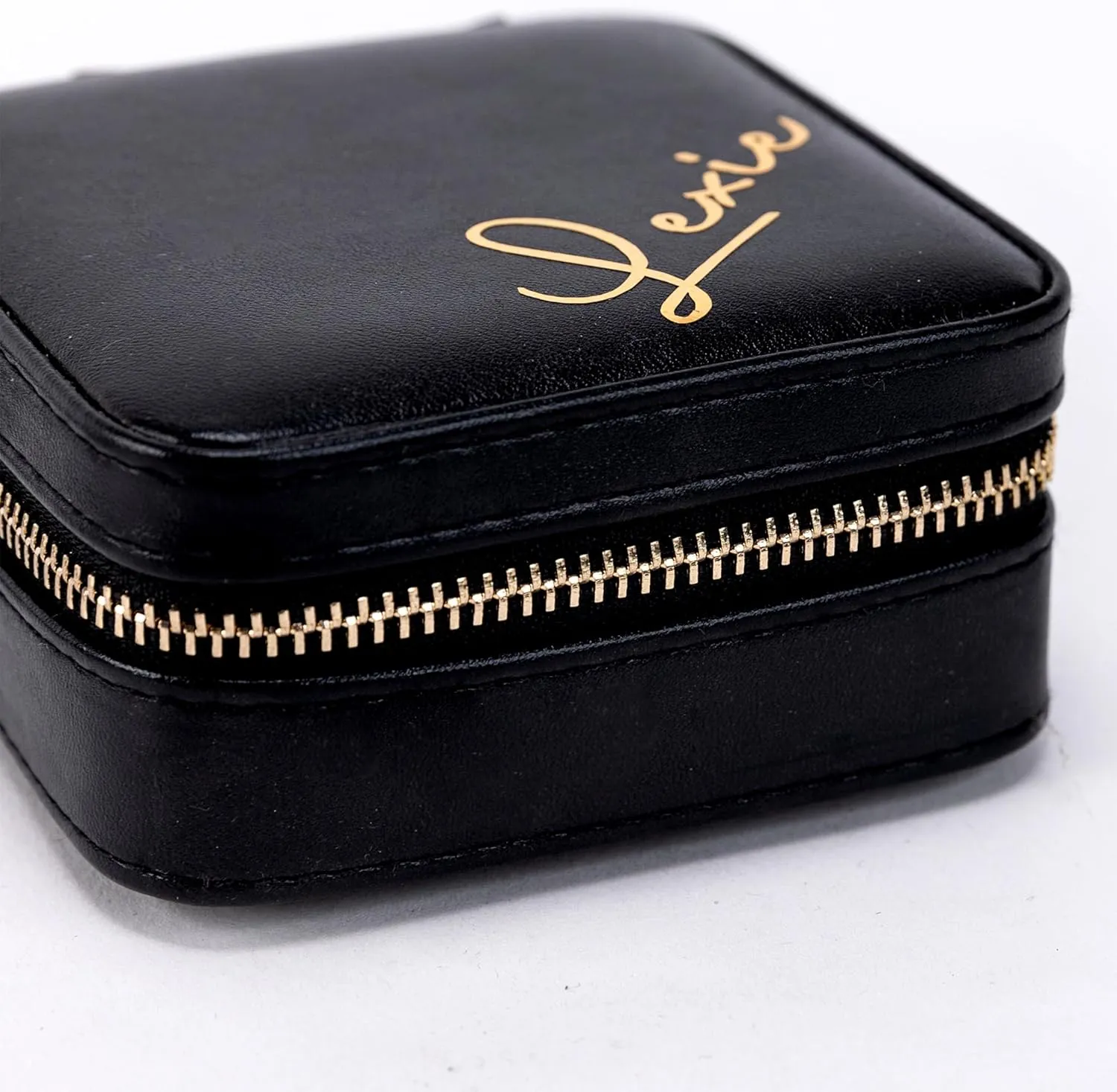 Angelina's Palace Personalized Jewelry Case with Name Engraved,Custom Leather Travel Jewelry Organizer Box for Rings,Earrings,Necklaces,Birthday Bridesmaid Gift For Women Girls