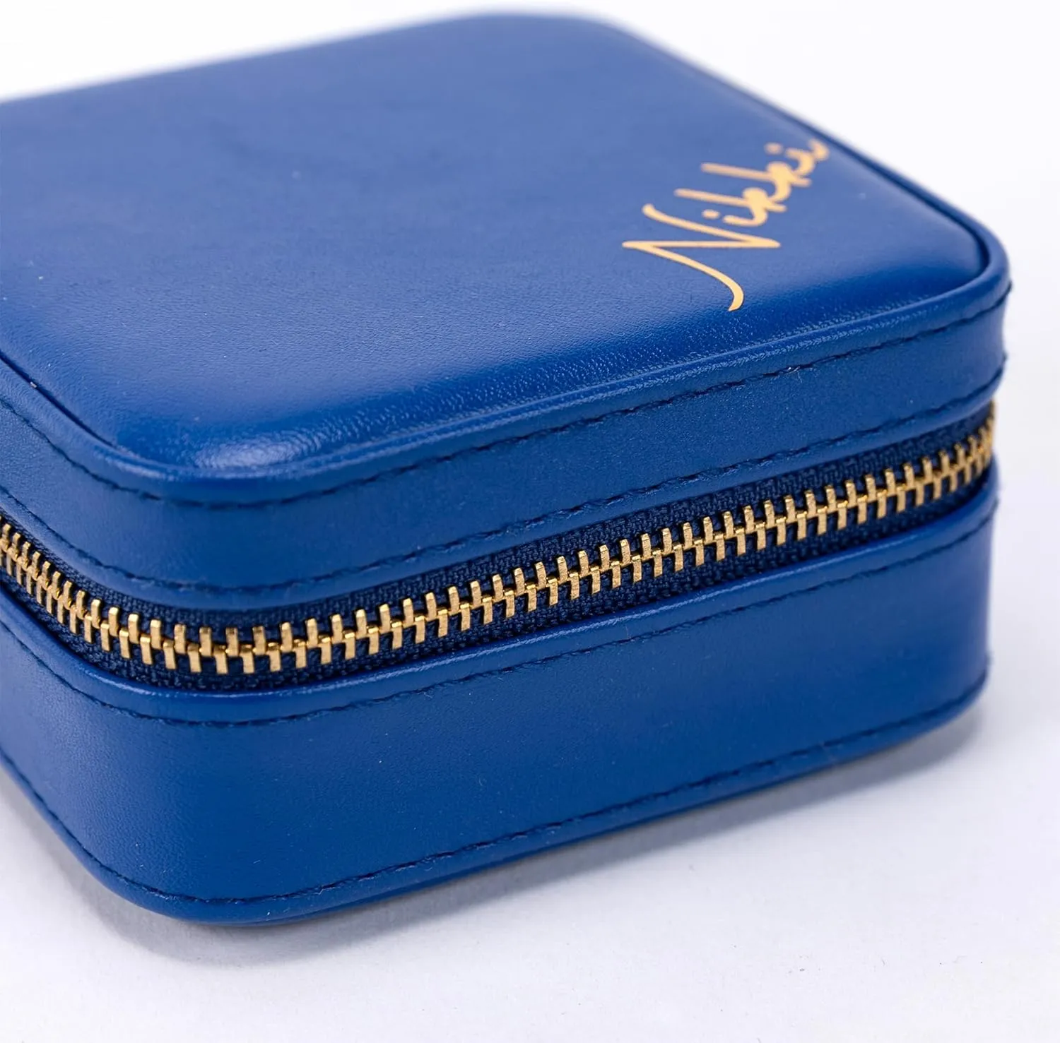 Angelina's Palace Personalized Jewelry Case with Name Engraved,Custom Leather Travel Jewelry Organizer Box for Rings,Earrings,Necklaces,Birthday Bridesmaid Gift For Women
