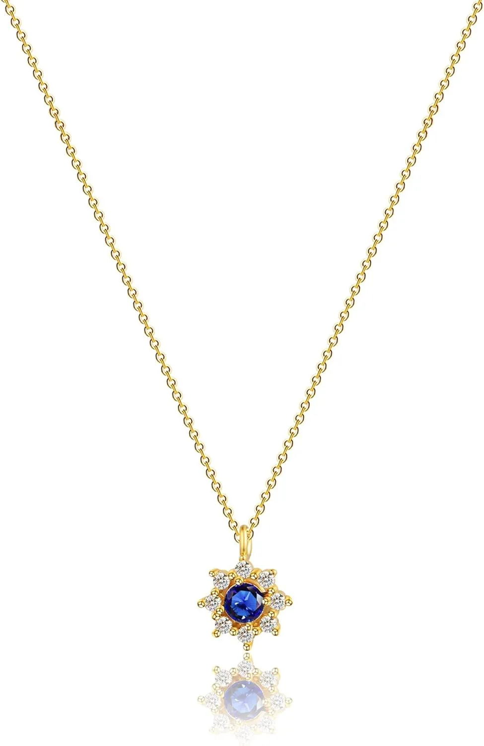 ASCOMY Dainty Gold Pendant Necklace 14k Gold Plated Delicate Tiny Love Heart Star CZ Leaf Pendant Necklace Simple Necklaces Everyday Jewelry for Women