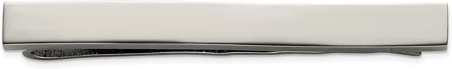 Avariah Chisel Titanium Polished Tie Bar - 52mm