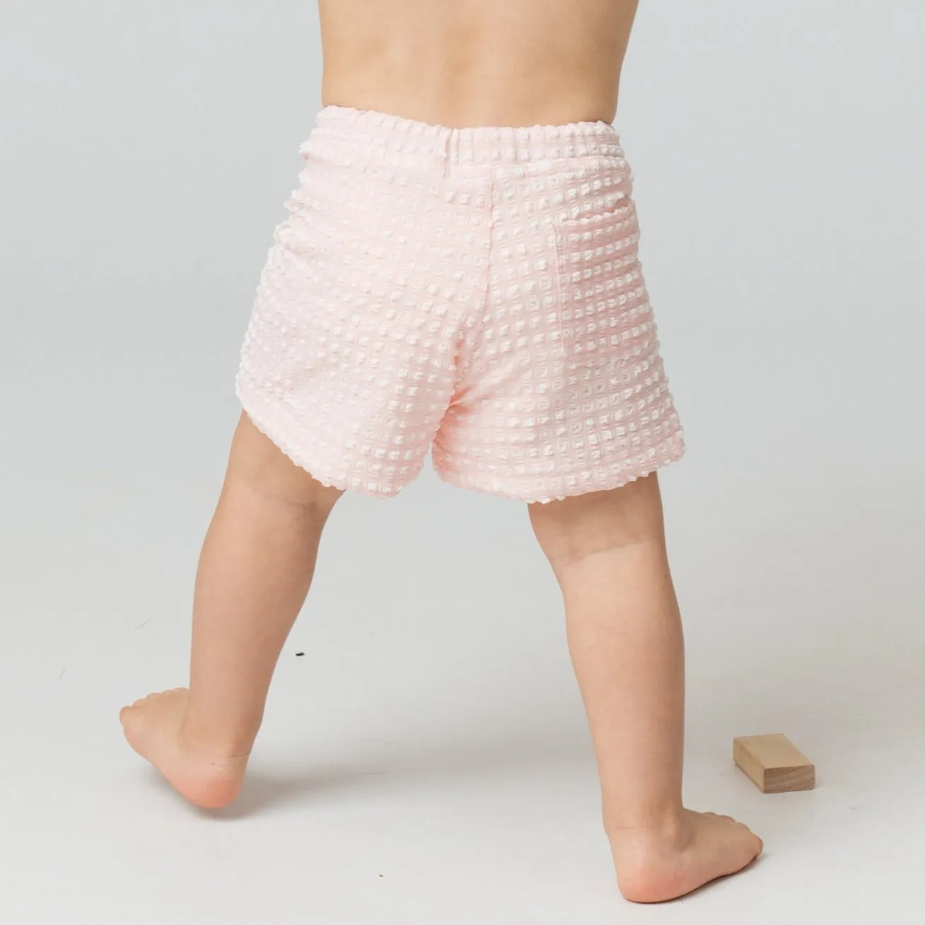 Baby Swim Trunks Rose Quartz Gingham