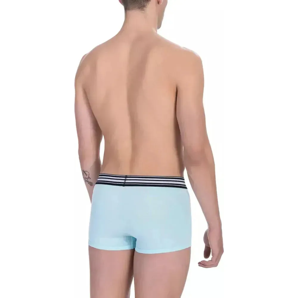 Bikkembergs Light Blue Cotton Men Underwear Trunk Pack