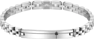 Black Bracelets for Men, Link Chain Stainless Steel Bracelet for Men, Charm Jewelry for Birthday Annivesary Fathers Day Valentines, Dad Husband Boyfriend,Casual Trendy Cool Adjustable