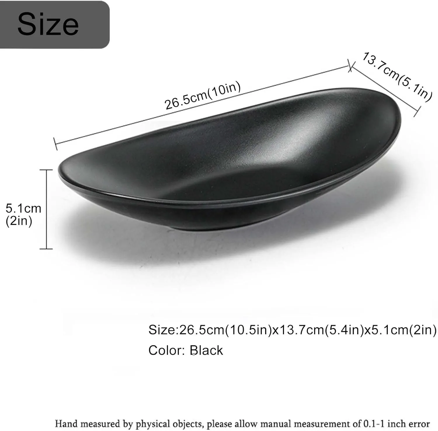 Black Ring Dish Centerpiece Jewelry Tray Key Tray Organizer for entryway, Dresser Decor Key Dish Jewelry Bowl Decorative Dish (Big Oval)