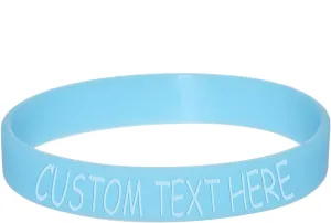 Body Candy Customizable Blue Silicone Style 2 Glow in the Dark Stretch Personalized Message Bracelet