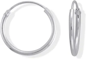 Boma Jewelry Sterling Silver Polished Endless Hoop Earrings