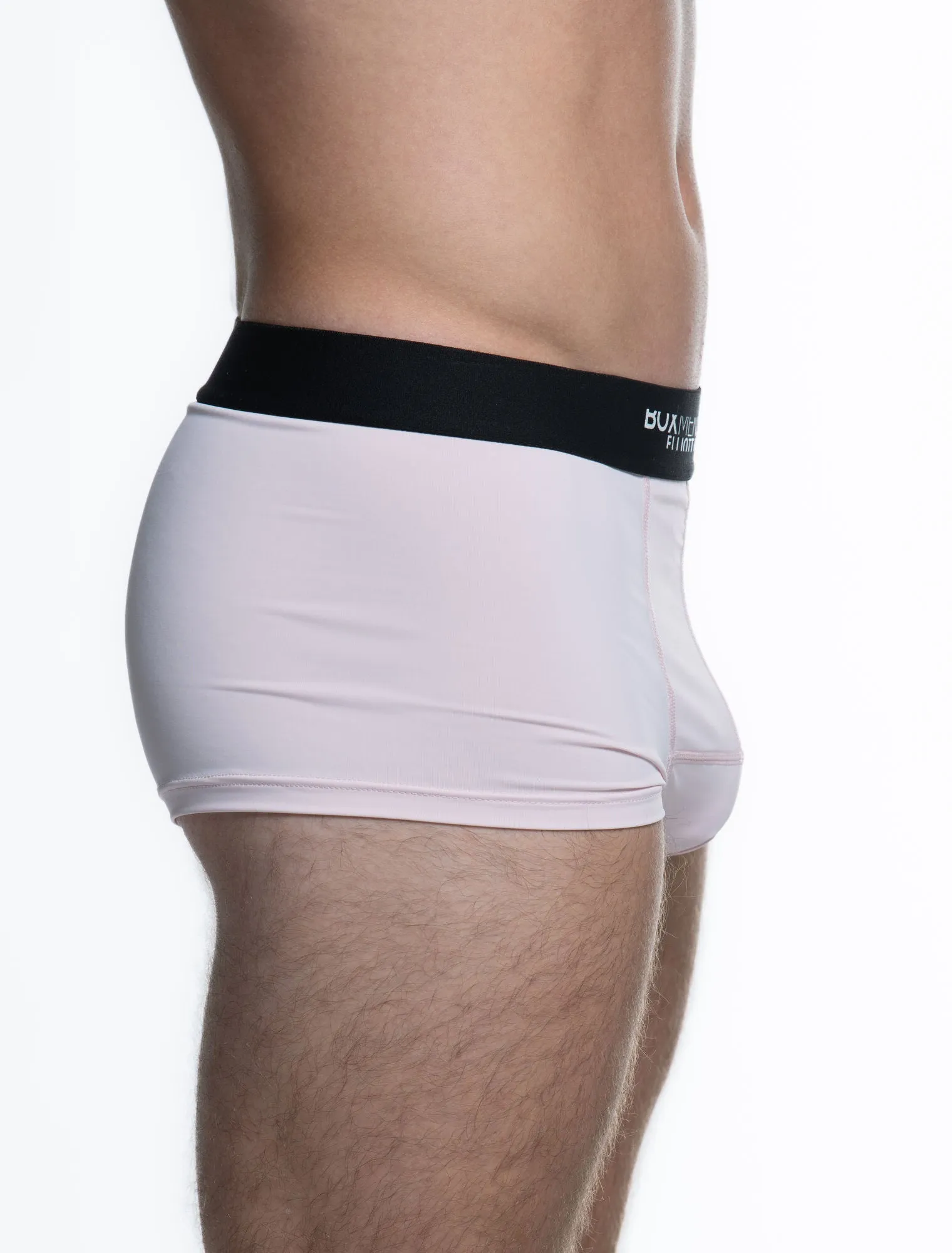 Box x Elliott: Mid Rise Boxer Trunks - Soft Pink