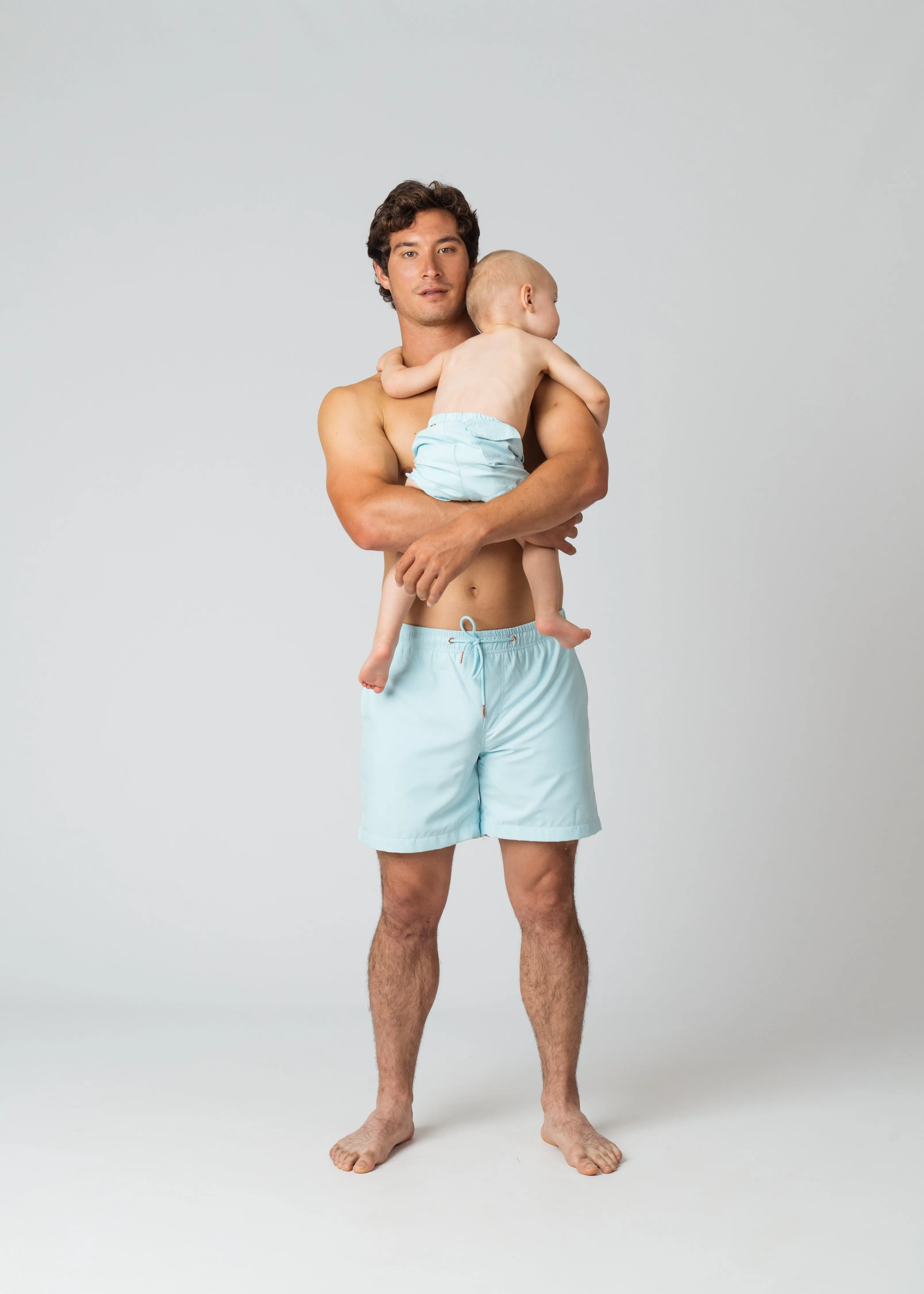 Boy's Swim Trunks in Aquamarine