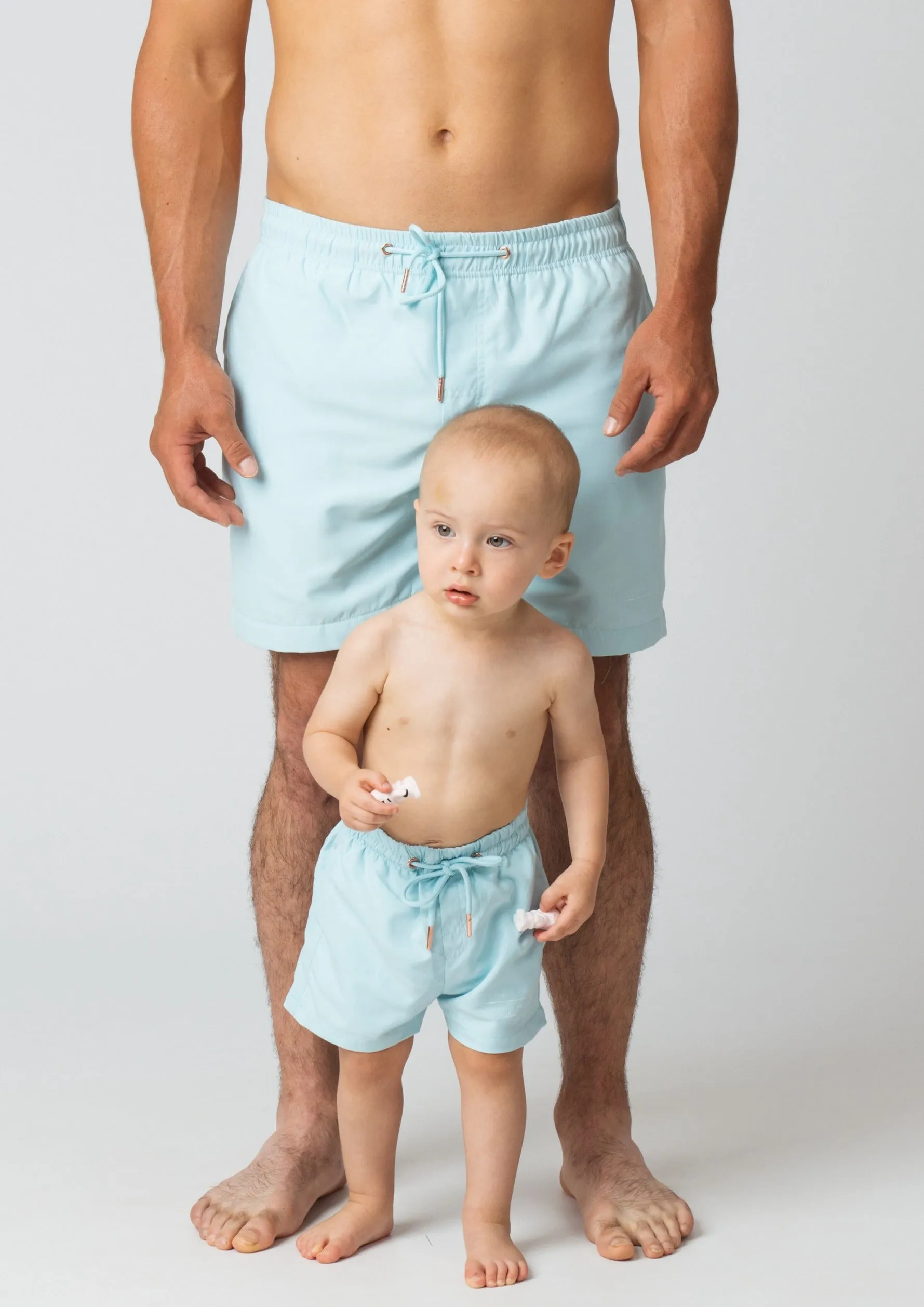 Boy's Swim Trunks in Aquamarine