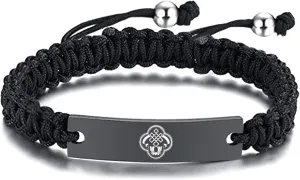 Braided Rope Bracelet For Men Women,Religious Om Meditation Jewellry,Adjustable Buddhist Bracelet Wristband Spiritual Buddhism Prayer Bangle