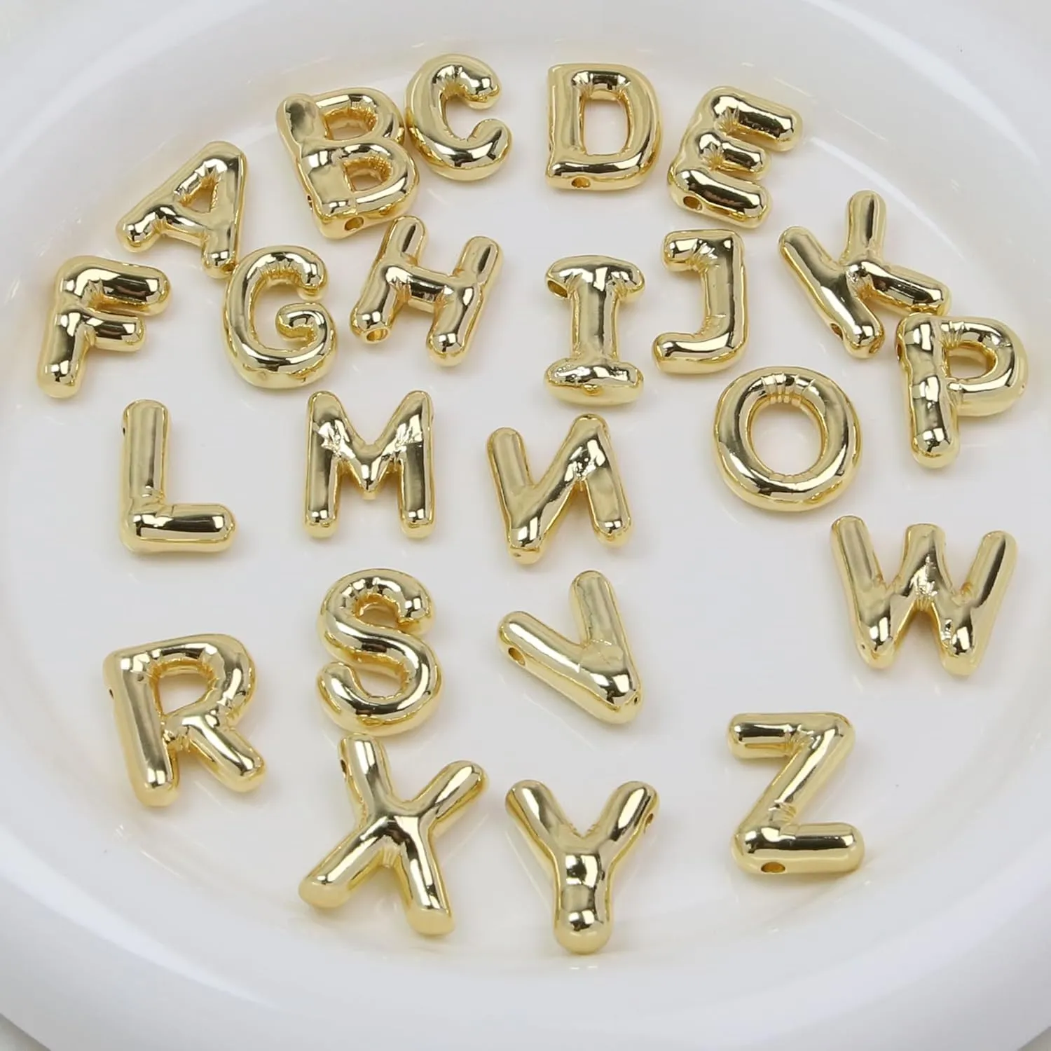 Bubble Letter Necklace - 14K Gold Sliver Plated Alphabet Pendant Necklace for Women, Trendy Balloon Initial Jewelry, Stylish Name Pendant for Her