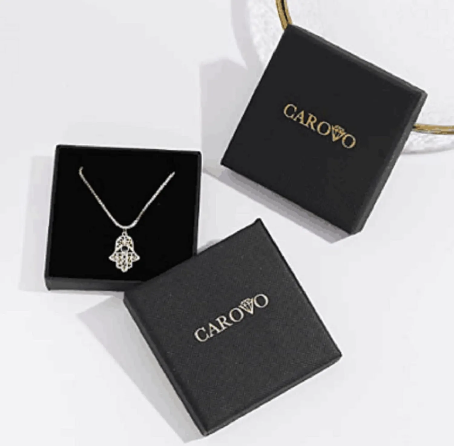 CAROVO Dainty Pearl Pendant Necklaces for Women 14k Gold Plated Barque Pearl Chain Necklace Delicate Handmade Cultured Pearl Necklace Everyday Jewelry for Gifts