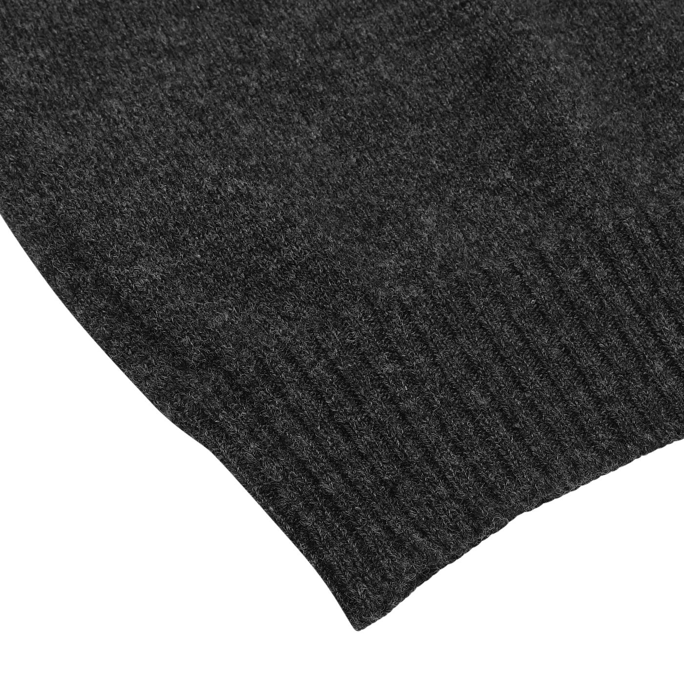 Charcoal Grey Crew Neck Lambswool Sweater