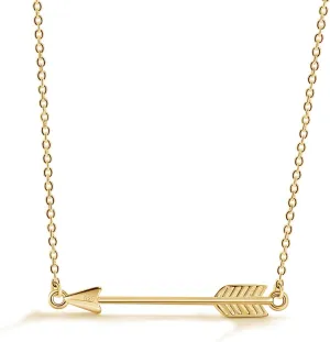 Chic 925 Sterling Silver Cupid's Arrow Pendant Necklace Women Dainty Arrow Initial Choker Silver/Gold Fine Jewelry Gift For Her
