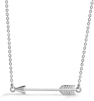 Chic 925 Sterling Silver Cupid's Arrow Pendant Necklace Women Dainty Arrow Initial Choker Silver/Gold Fine Jewelry Gift For Her