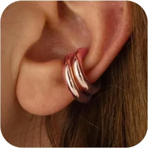 Chunky Ear Cuff Earrings for Women Trendy Clip On Earrings Ear Cuffs Non Piercing Gold Cartilage Earrings Jewelry Gifts