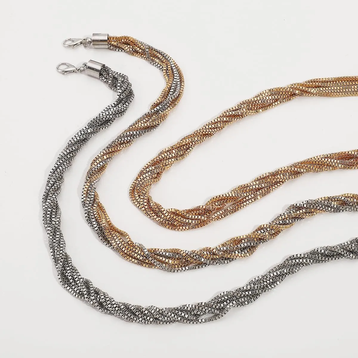 Chunky Necklace for Women Statement Necklace Thick Gold Silver Chain Choker Jewelry
