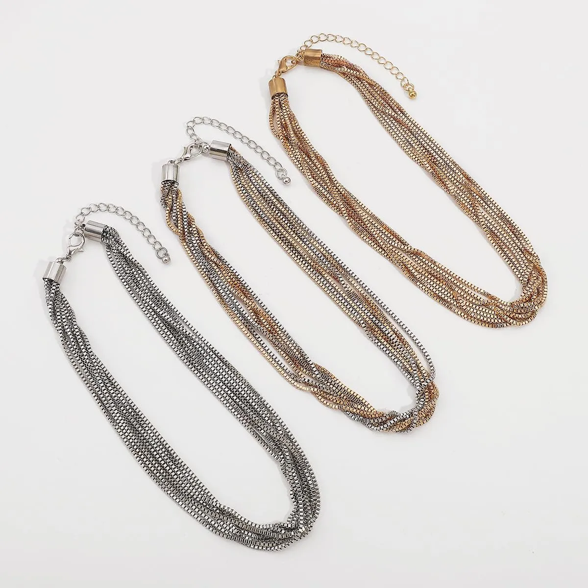 Chunky Necklace for Women Statement Necklace Thick Gold Silver Chain Choker Jewelry