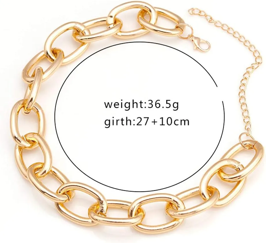 CLOACE Boho Choker Necklace Gold Cuban Link Necklaces Chain Fashion Jewelry for Women and Girls