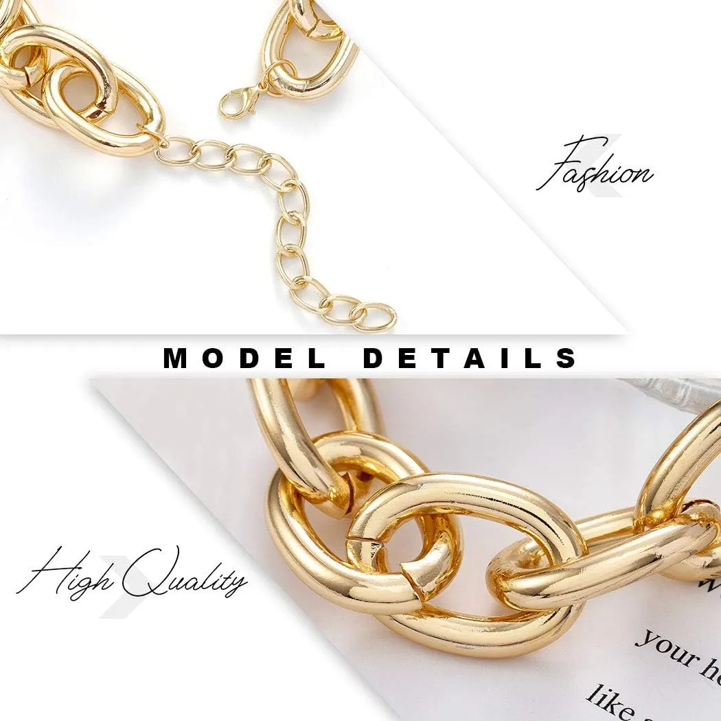 CLOACE Boho Choker Necklace Gold Cuban Link Necklaces Chain Fashion Jewelry for Women and Girls