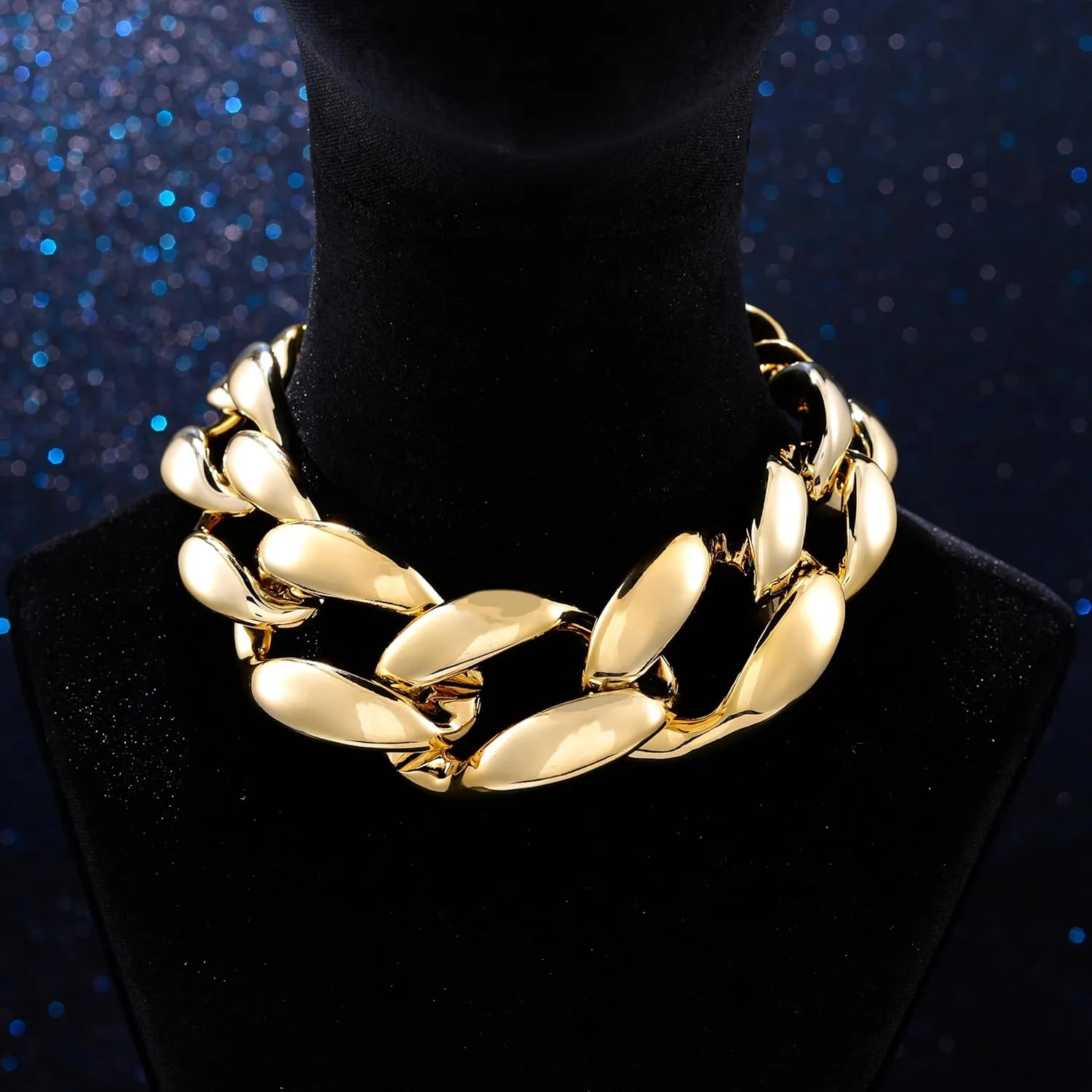 CLOACE Chunky Choker Necklace Gold Cuban Link Necklaces Chain Fashion Jewelry for Women