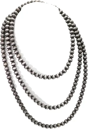 Created Navajo Pearl Necklace for Women Multi Strand Turquoise Choker Western Jewelry Vintage Boho Chic Beaded Statement Necklaces