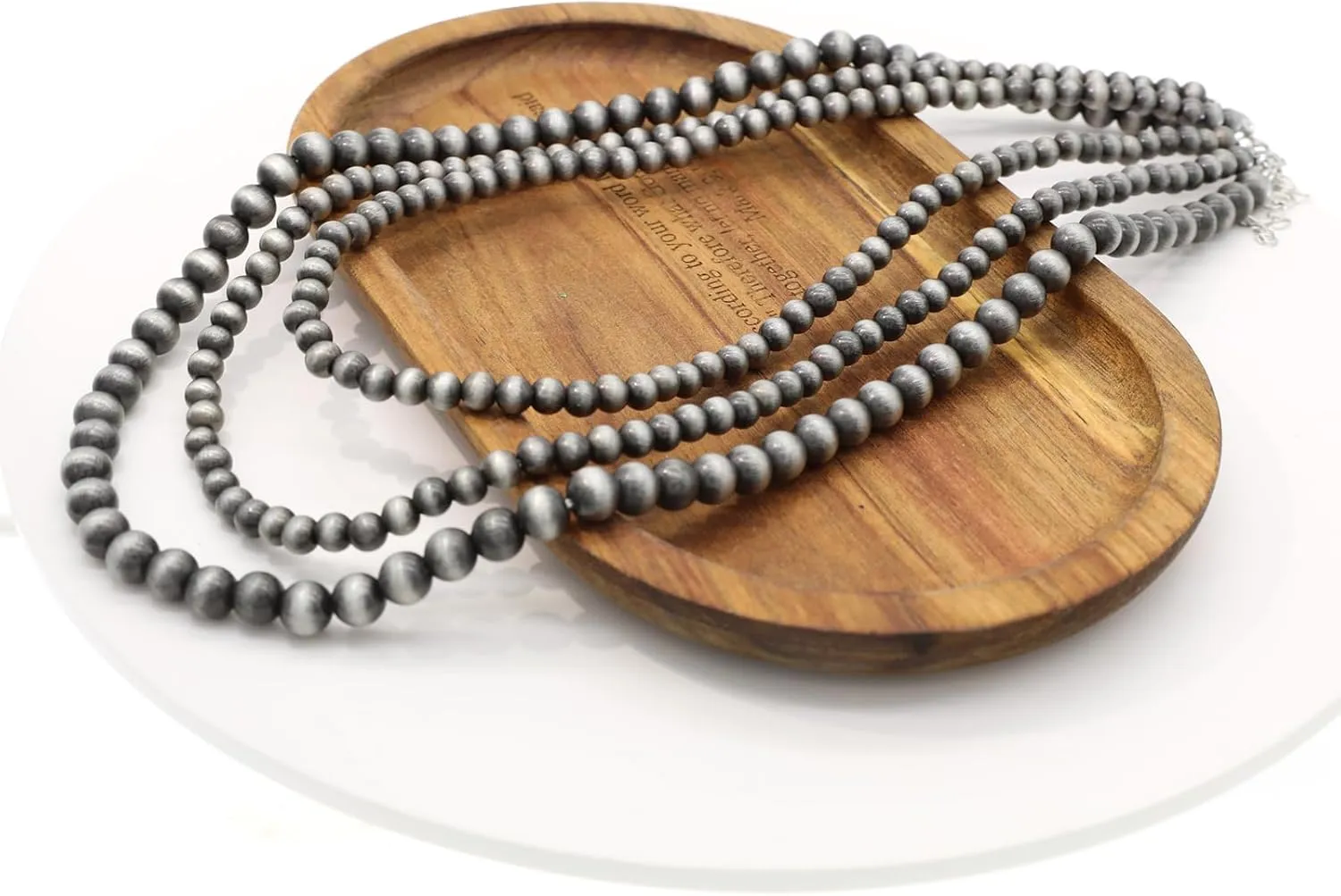 Created Navajo Pearl Necklace for Women Multi Strand Turquoise Choker Western Jewelry Vintage Boho Chic Beaded Statement Necklaces